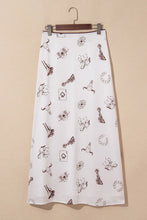 Load image into Gallery viewer, Western Lace Trim High Waist Maxi Skirt