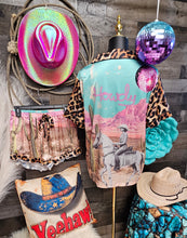 Load image into Gallery viewer, Western Leopard Desert Cowgirl Satin Pajamas