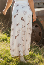 Load image into Gallery viewer, Western Lace Trim High Waist Maxi Skirt