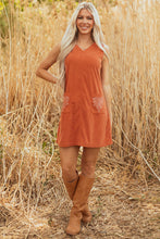 Load image into Gallery viewer, Corduroy Western Mini Dress