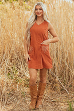 Load image into Gallery viewer, Corduroy Western Mini Dress
